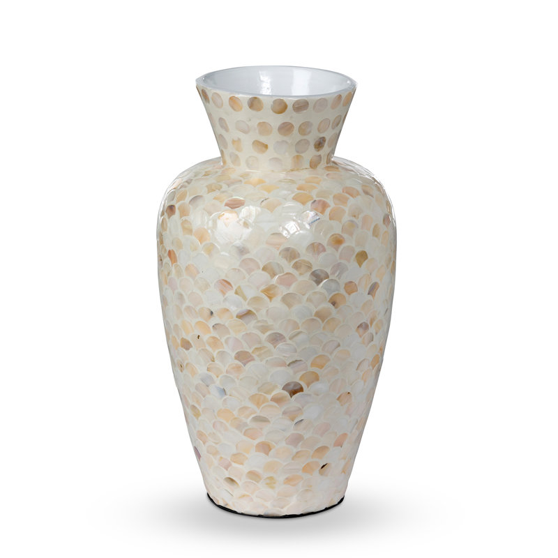 Capraia Coast Mosaic Vase, Mother Of Pearl