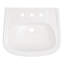 23" Rainsville 27.75" Tall White Porcelain Rectangular Pedestal/Wall Bathroom Sink with Overflow-1825937138