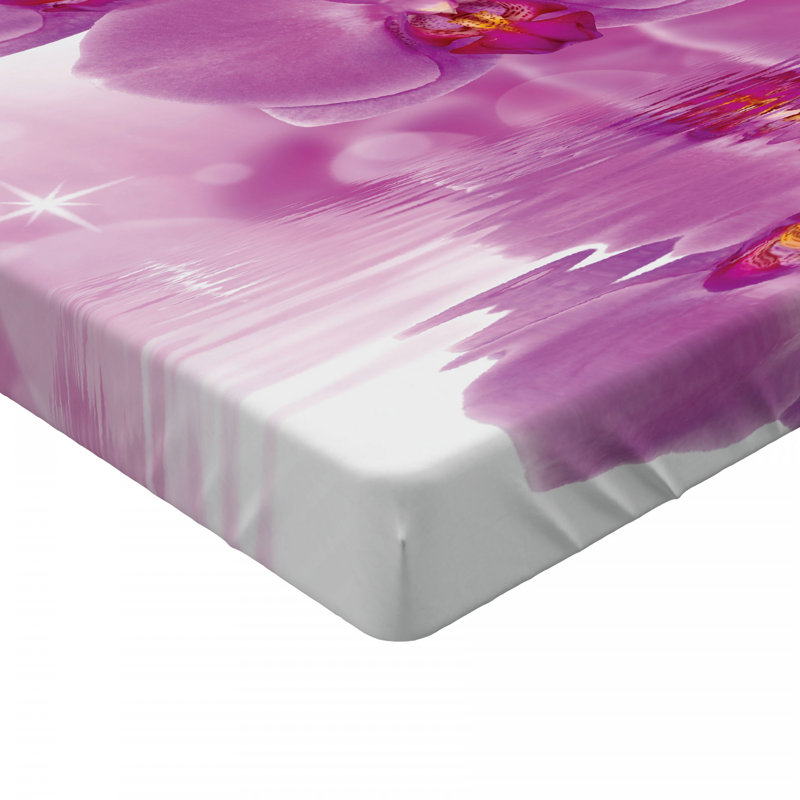 Microfiber Floral Fitted Sheet, Queen Fitted Sheet