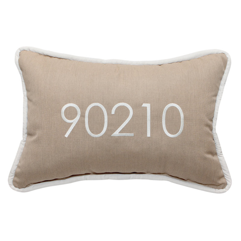 Zip Code Personalized Pillows Lumbar Indoor/Outdoor Pillow Cover & Insert, Yes