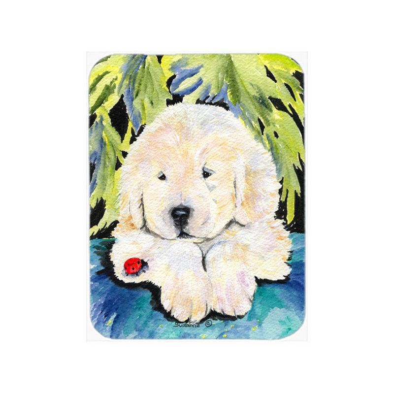 East Urban Home Golden Retriever Glass Cutting Board