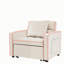 3-en-1 Canapé-lit Chaise pliante Canapé-lit avec dossier réglable dans le canapé Lit simple Chaise moderne pour adulte Literie blanc crème-611796440