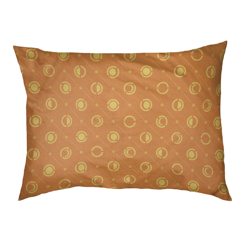 Coussin intérieur pour chien moon phases Chenault, Petit (l 28 po x P 6 po x H 18 po), Orange / Jaune