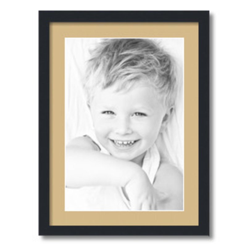 Matte Picture Frame with Mat, Autumn Gold
