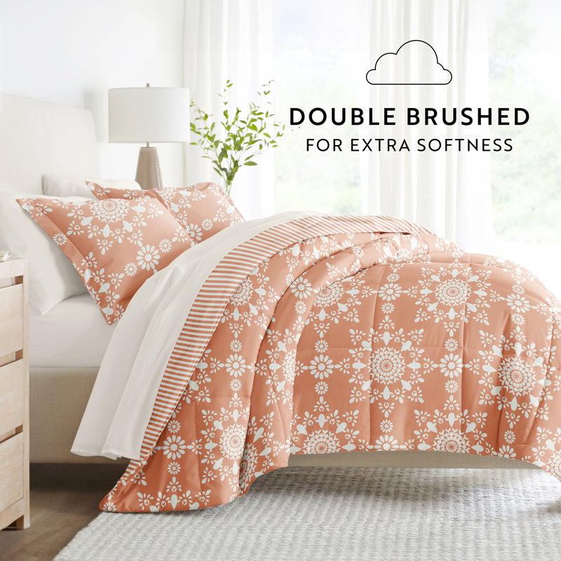 Queen Gray Microfiber Reversible Bed in a Bag Set
