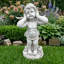 Hear No Evil Winged Statue chouette sculpture de jardin à l'épreuve des intempéries pour la cour extérieure de patio et la tablette intérieure