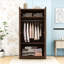 Armoire 2 portes en bois avec 3 tablettes de rangement
