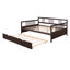 Lit de jour double en bois avec lit gigogne simple, fabrication en pin durable pour le confort et l'efficacité de l'espace-868461820