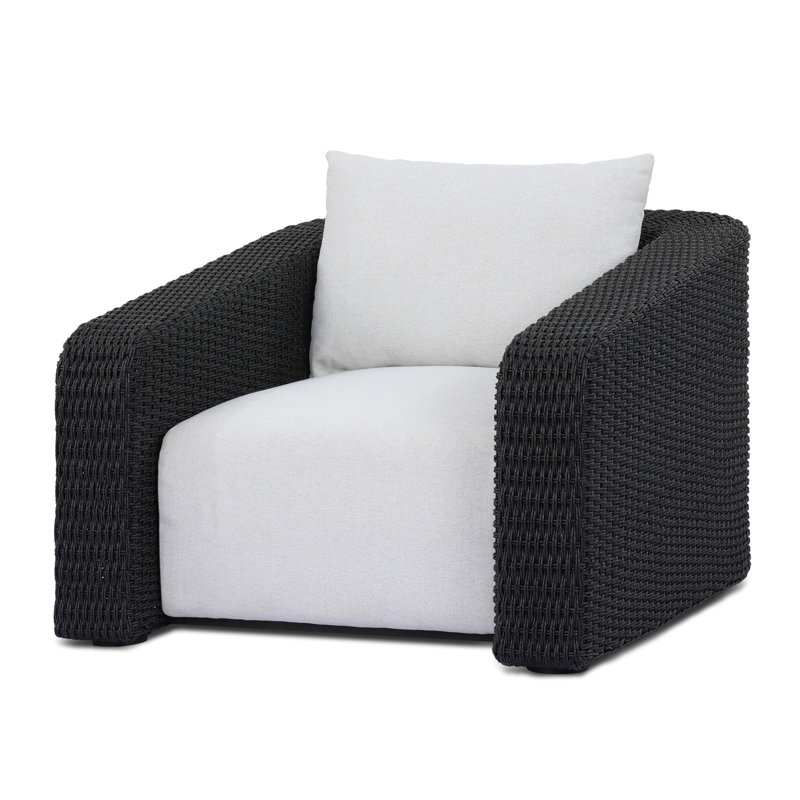Chaise d'extérieur Westby - faux jacinthe noire, Fausse jacinthe noire, Lin Alessi