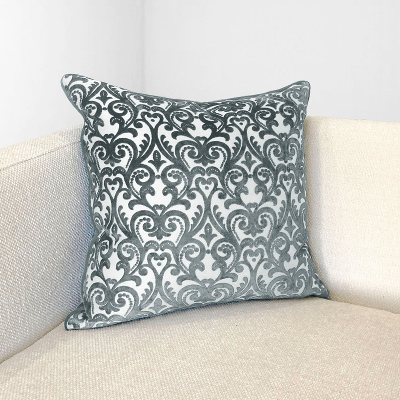 Square Pillow Cover & Insert, Silver