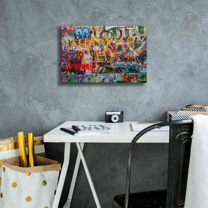 «Russian Abstract - Anarchie» par Epic Portfolio, art mural sur toile, H 12 po x l 18 po x P 0,75 po