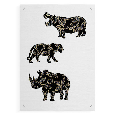 Ornementaux animaux de safari II - Impression sur toile seulement - NON-CADRE