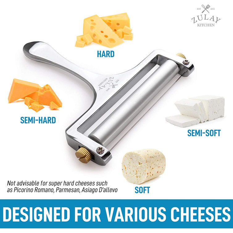 Zulay Kitchen Cheese Slicer With Adjustable Thickness And 2 Extra Wires