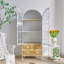 Blanc + vitrines en bois massif Burlywood