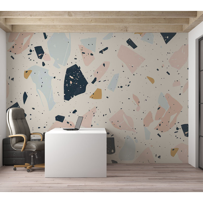 Papier peint Surface Surface - Terrazzo avec grosses pierres, L 39 po x L 27 po