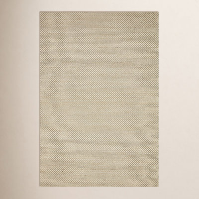 Abisai Beige Hand-Woven Checkered Jute Rug