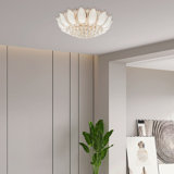 New Crystal LED Chandelier Ceiling Light Flush Mount Lighting Fixture