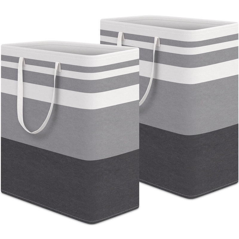 Laundry Basket with Handles, 23.7" H x 21.6" W x 12.2" D, 2