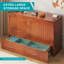 Lit-armoire escamotable en bois massif, grand lit escamotable avec matelas pliant en trois et ports de charge USB, lit d'invité pliable moderne avec grand tiroir de rangement pour le salon, les espaces de chambre à coucher-108812974
