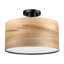 Plafonnier semi-encastré Kaidenn 14 po à 2 lumières en placage de bois-1315484533