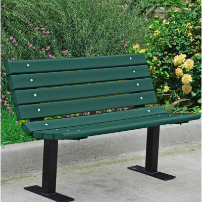 Banc de parc en plastique recyclé Contour