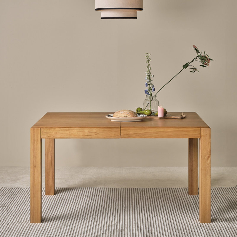 Aayushi Rectangular 200 Cm L x 90 Cm W Dining Table, Oak, H75 x L200 x W90cm