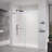 Frameless Double Sliding Shower Door 68"-72" W X 76" H, Shower Glass Door With 5/16" (8Mm) Clear SGCC Tempered Glass, Explosion-Proof Film, Stainless Steel Hardware