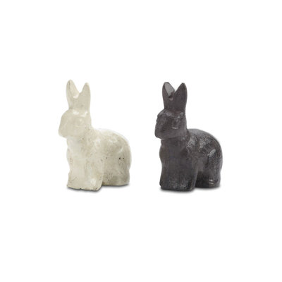 Ensemble de 3 statues de lapin assis Fender