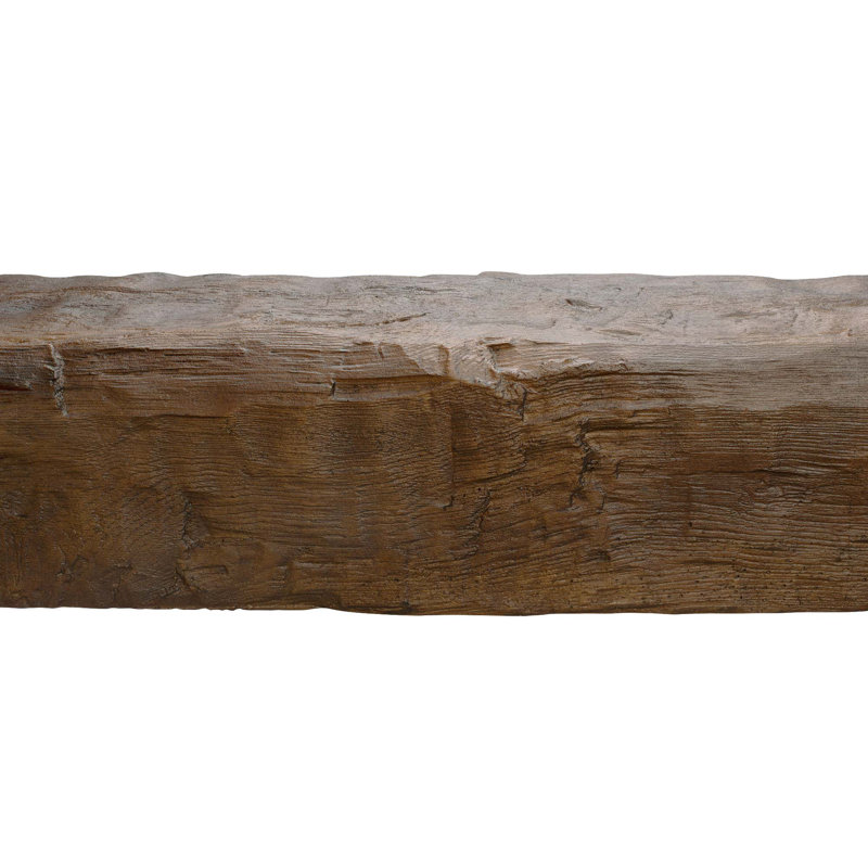 6-5/8 in x 7-1/2 in x 153 in. Hand Hewn Faux Wood Beam, Medium Oak