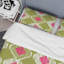 Motif ikat vert - ensemble de housse de couette abstrait - microfibre de polyester-1488110366