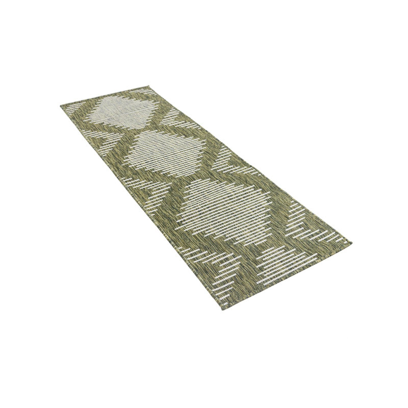 Dex Striped Machine Woven Indoor Outdoor Area Rug, Runner 3'3" x 12'