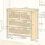 Commode 4 tiroirs en rotin