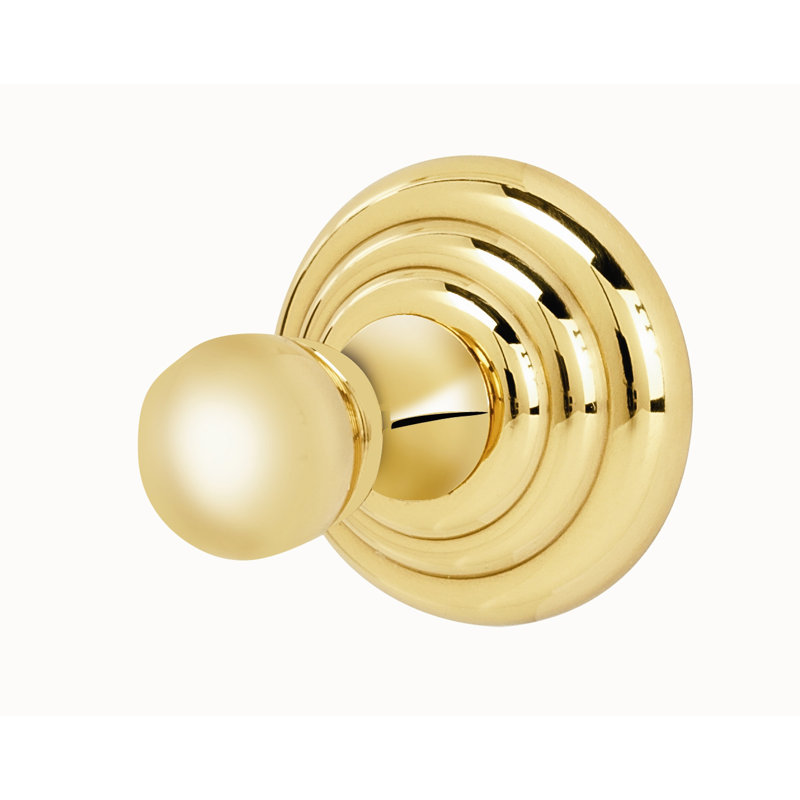 Embassy Robe Hook, Polished Brass