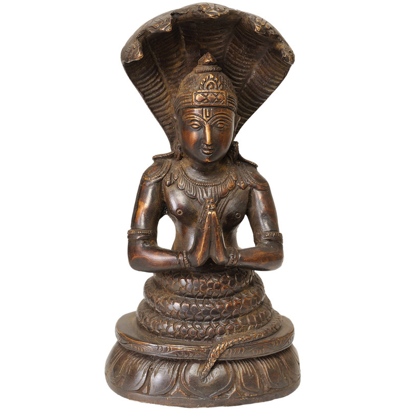 Sculpture en laiton sauge Patanjali de 8 pouces fabriquée à la main - Figurine spirituelle père de yoga pour salle de méditation, studio de yoga et décor d'autel