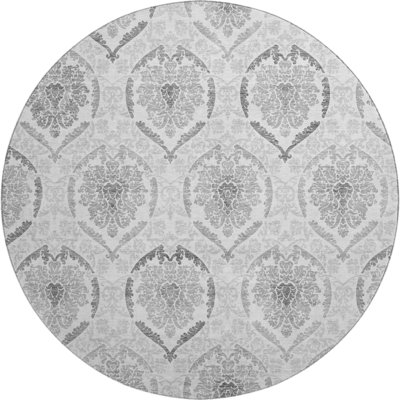 Premium Machine Washable Prisco Silver Rug