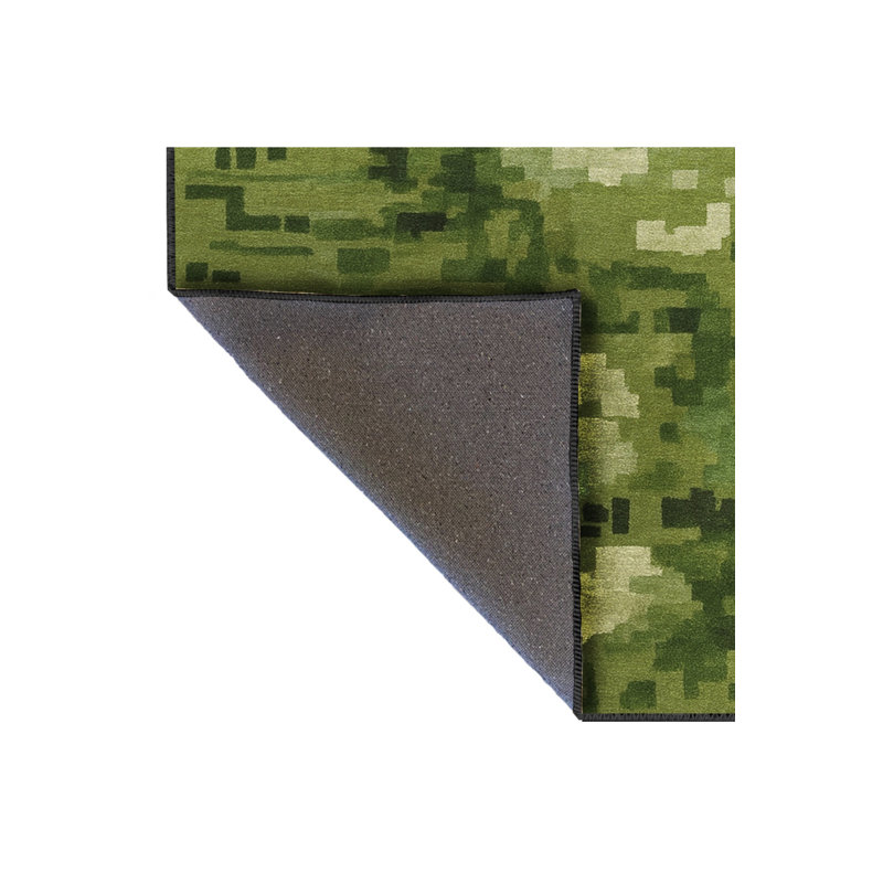 Tapis bleu tissé lavable rétro Mosso, 4'11" x 7'7"