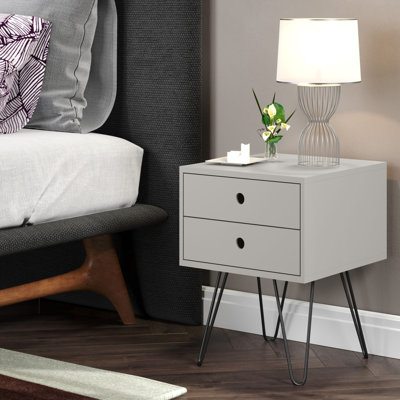 Kiefer 2 Drawer Bedside Table
