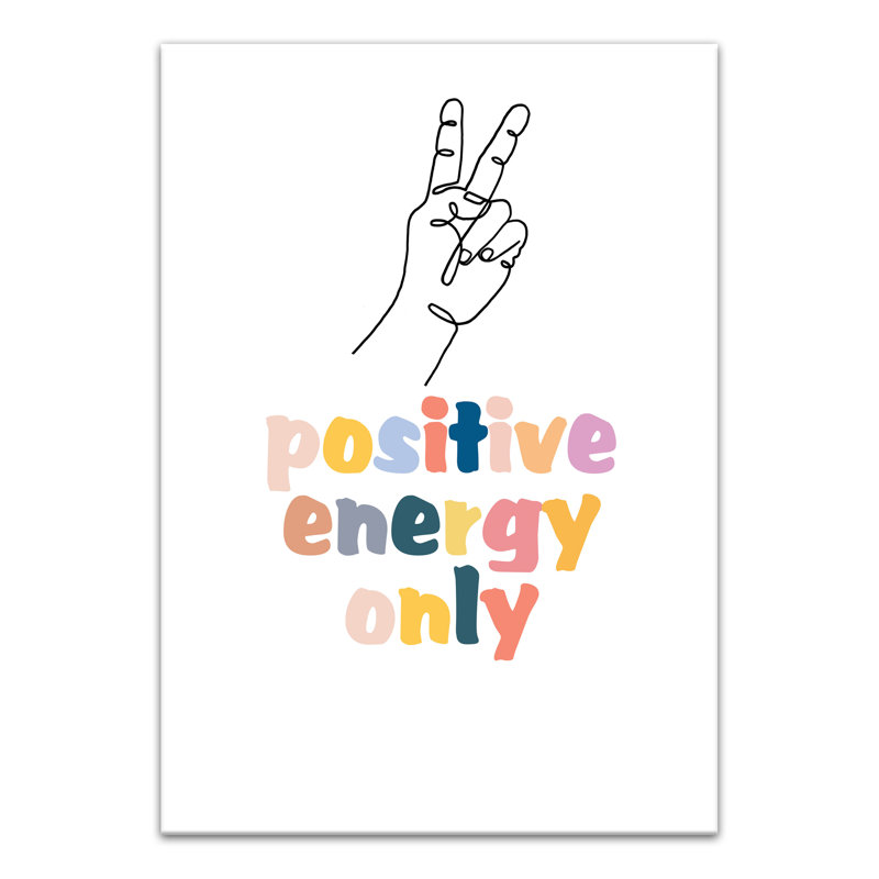 Impression sur toile positive Vibes, H 18 po x l 12 po x P 1,25 po