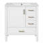 Meuble-lavabo moderne et fonctionnel de 30 po avec lavabo en céramique-806448860