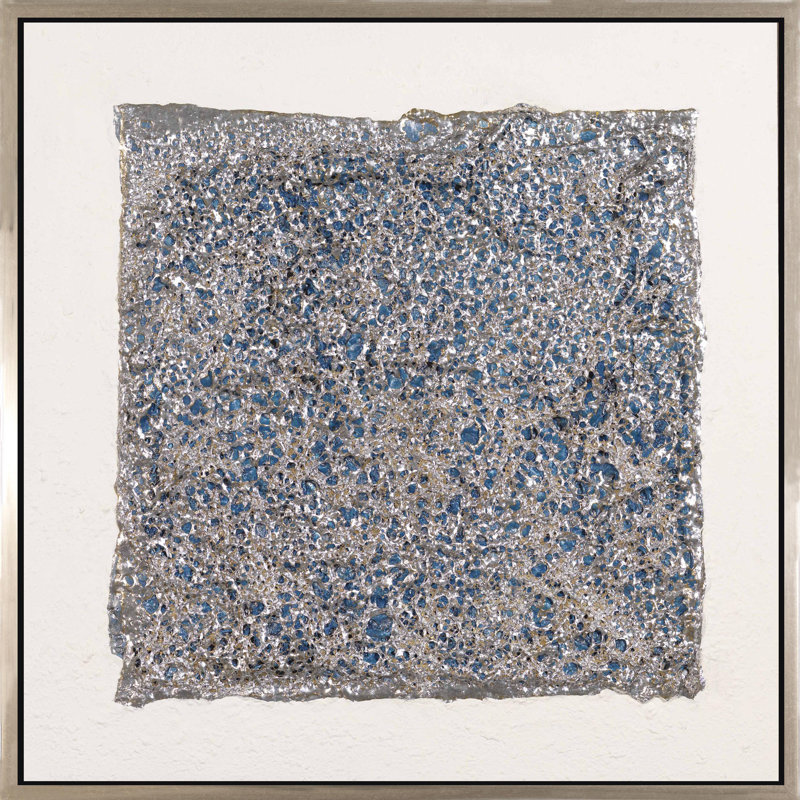 Grille - peinture sur toile à cadre flottant, H 36 po x l 36 po