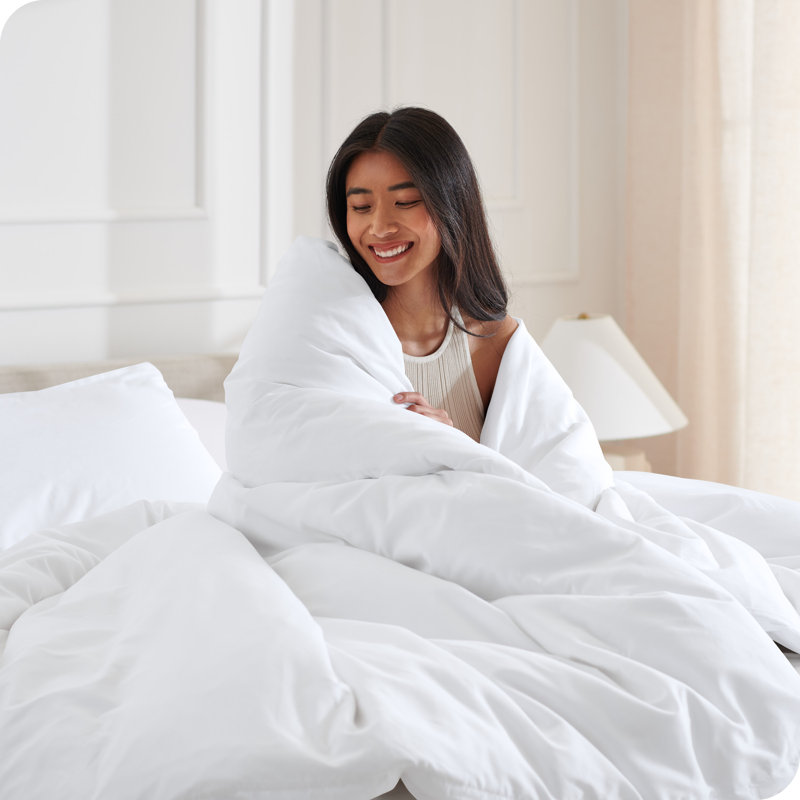 Premium Microfiber Duvet Cover and Sham Set, White, Twin XL Duvet Cover + 1 Standard Shams