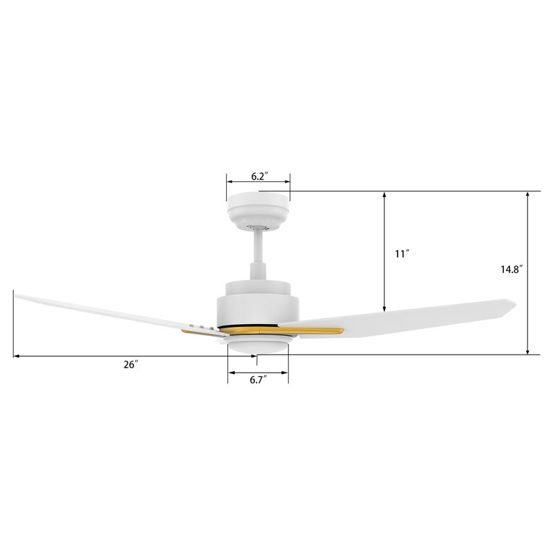 Ventilateur de plafond intelligent Tracer de 48 pouces avec télécommande, ensemble d'éclairage inclus, fonctionne avec l'assistant Google, Amazon Alexa et les raccourcis Siri.