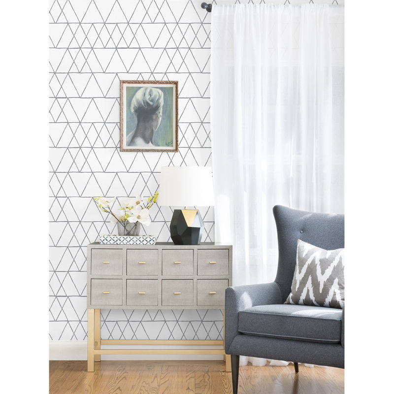 Rouleau de papier peint adhésif lisse L 18 pi x l 20,5 po Finzel, gris