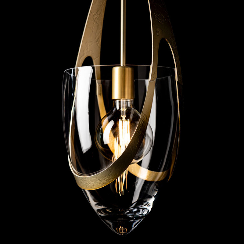 Vaso Pendant - Oil Rubbed Bronze, Modern Brass