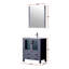Meuble-lavabo gris foncé 30 po X P 18,25 po D, plateau en céramique blanche, ensemble de robinet et Miroir