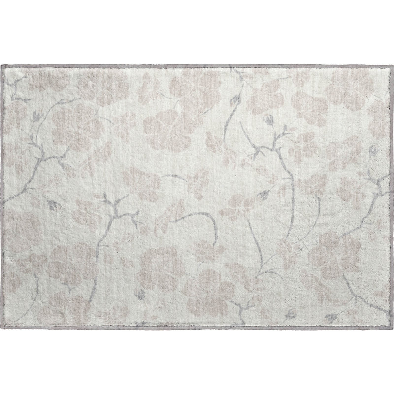 Premium Machine Washable Birchview AMF1032 Floral Rug, Rectangle 1'8" x 2'6"
