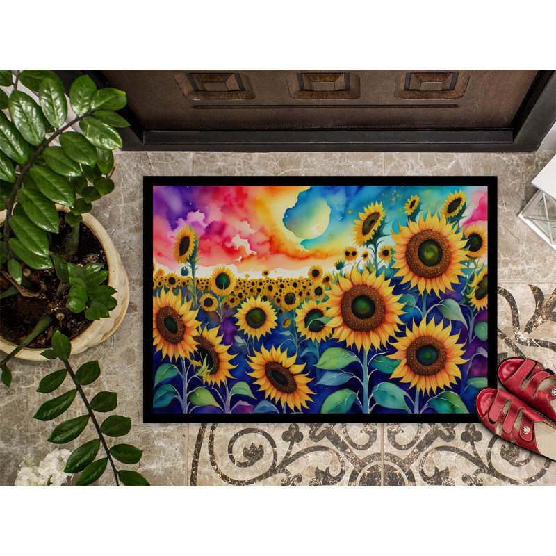 Paillasson tournesols 18 x 27, L 24 po x L 36 po