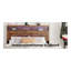 Cadre de lit très grand, cadre de lit plateforme en bois avec tête de lit à DEL avec rangement et 2 ports USB, silencieux, aucun sommier nécessaire et outil d'assemblage facile, grand rangement sous le lit, brun foncé-1745123187-1745123185
