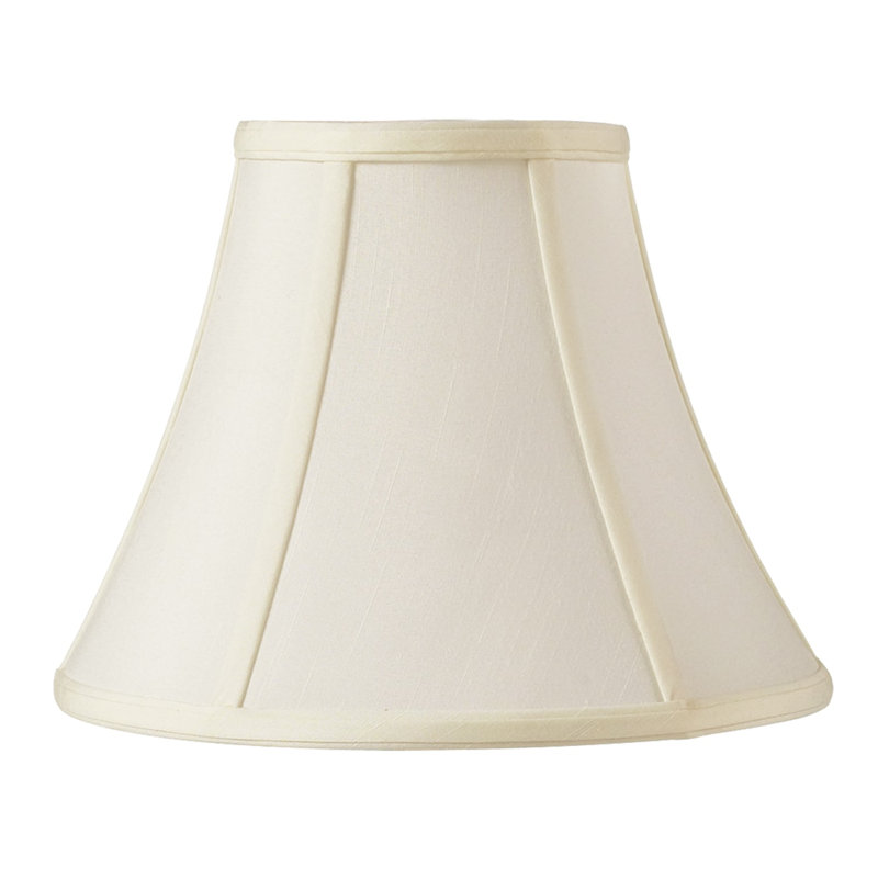 Abat-jour cloche en soie / shantung (araignée), Coquille d'oeuf, H 11 po x l 14 po x P 14 po