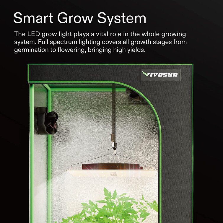 VIVOSUN Hydroponics Growing System, Herb Garden with Spectrum LED